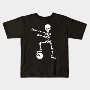 Bowling ball floss dance flossing skeleton Kids T-Shirt